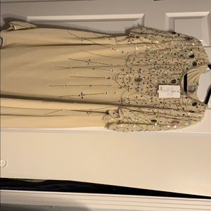 stone embellished swing dress